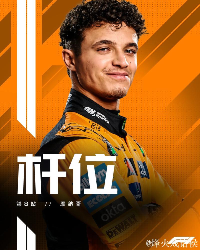 F1-诺里斯打破赛道纪录 勇夺摩纳哥大奖赛杆位 F1-诺里斯打破赛道纪录 勇夺摩纳哥大奖赛杆位